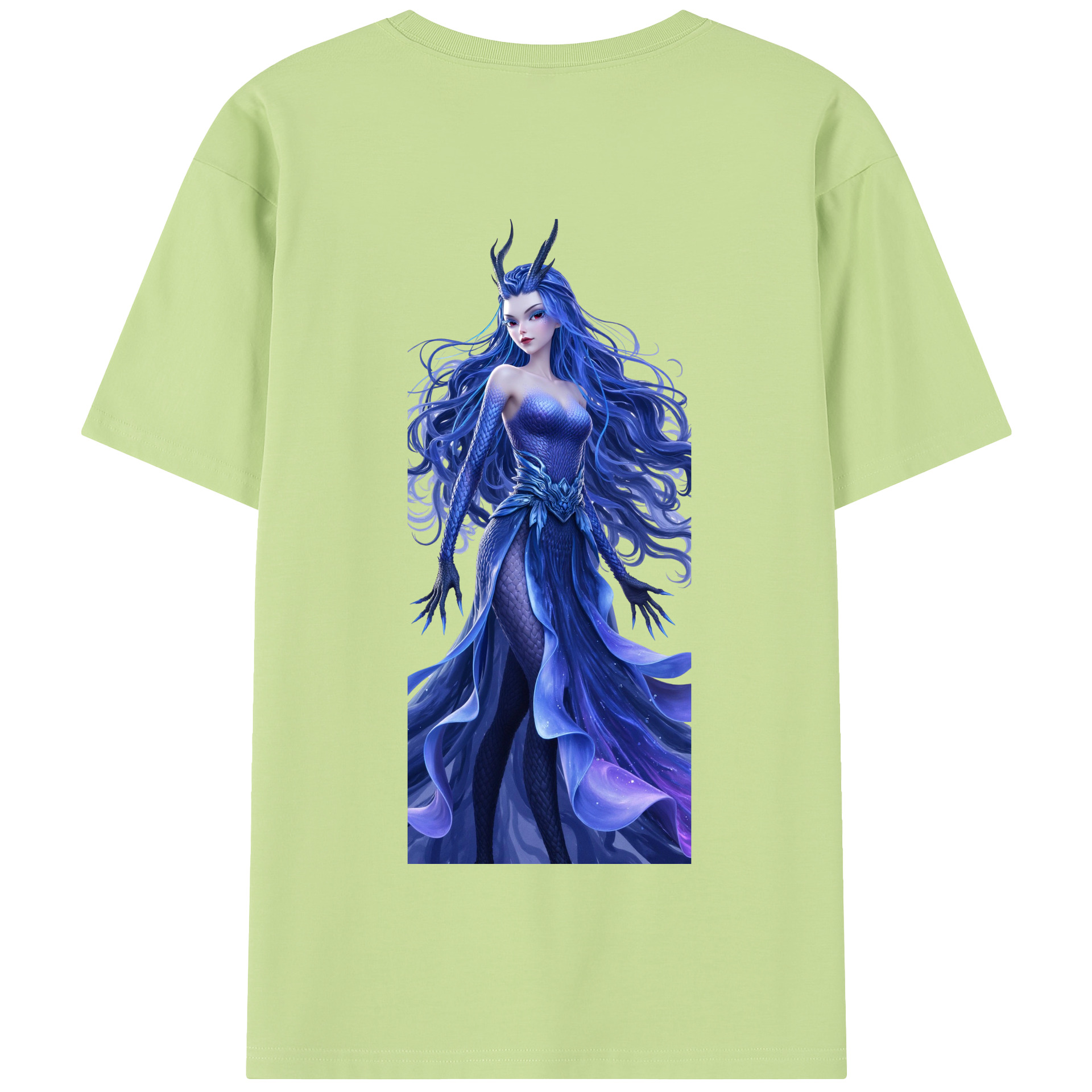 （画像用） Ne Zha 2 ナタ 魔童の大暴れ 綿100％半袖Tシャツ（背面プリント）